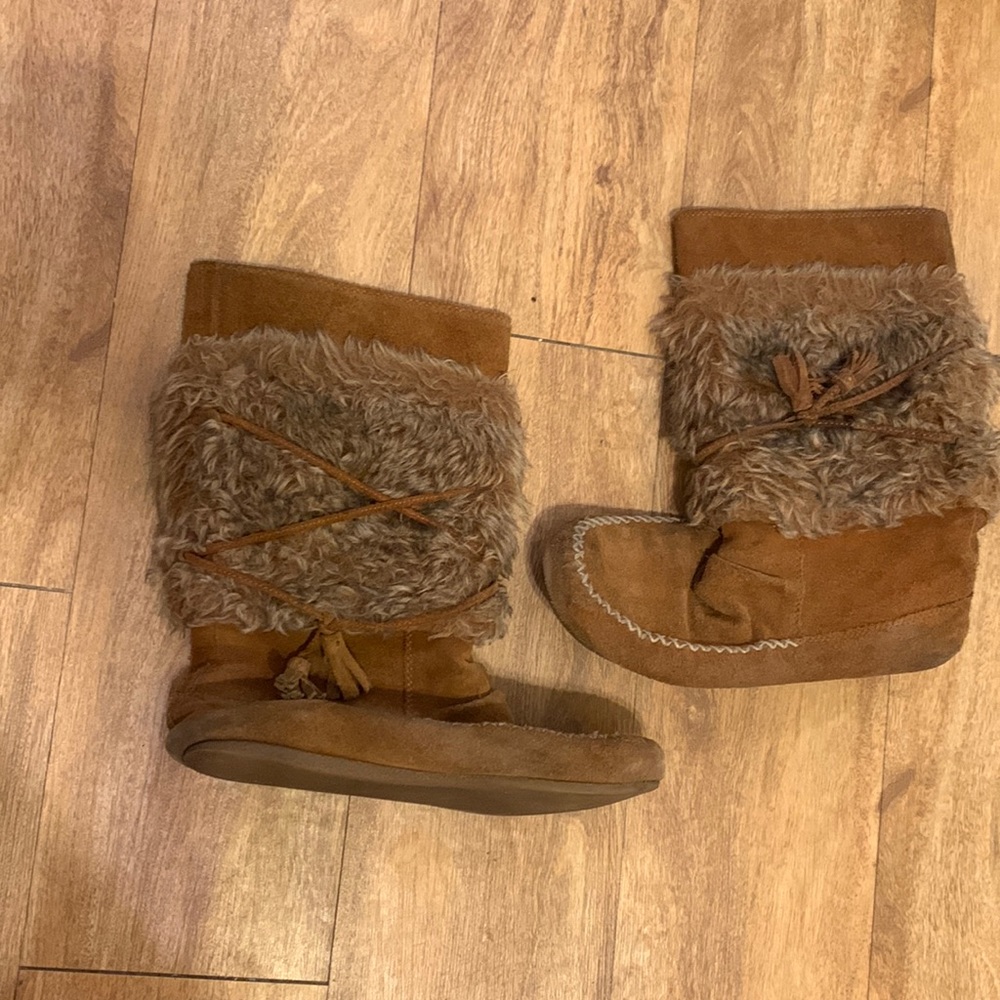 Brown Minnetonka boots